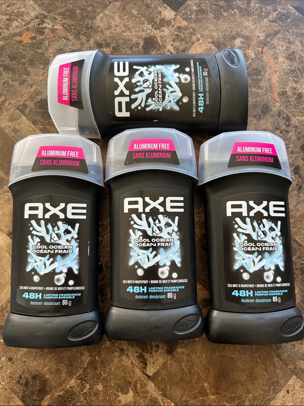 NWT 🆕 Axe Cool Ocean Antiperspirant Deodorant Stick Bundle - Black (4 x 76 g)